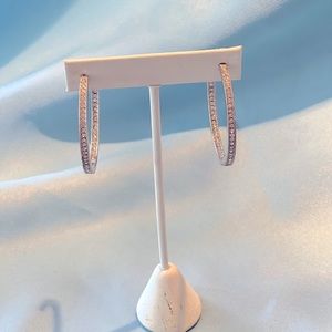 NIB Touchstone Crystal by Swarovski Hidden Gems Hoop Earrings